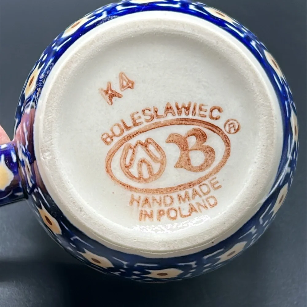 Blue and White Patterned Ceramic Mugs - Picture 5 of 9